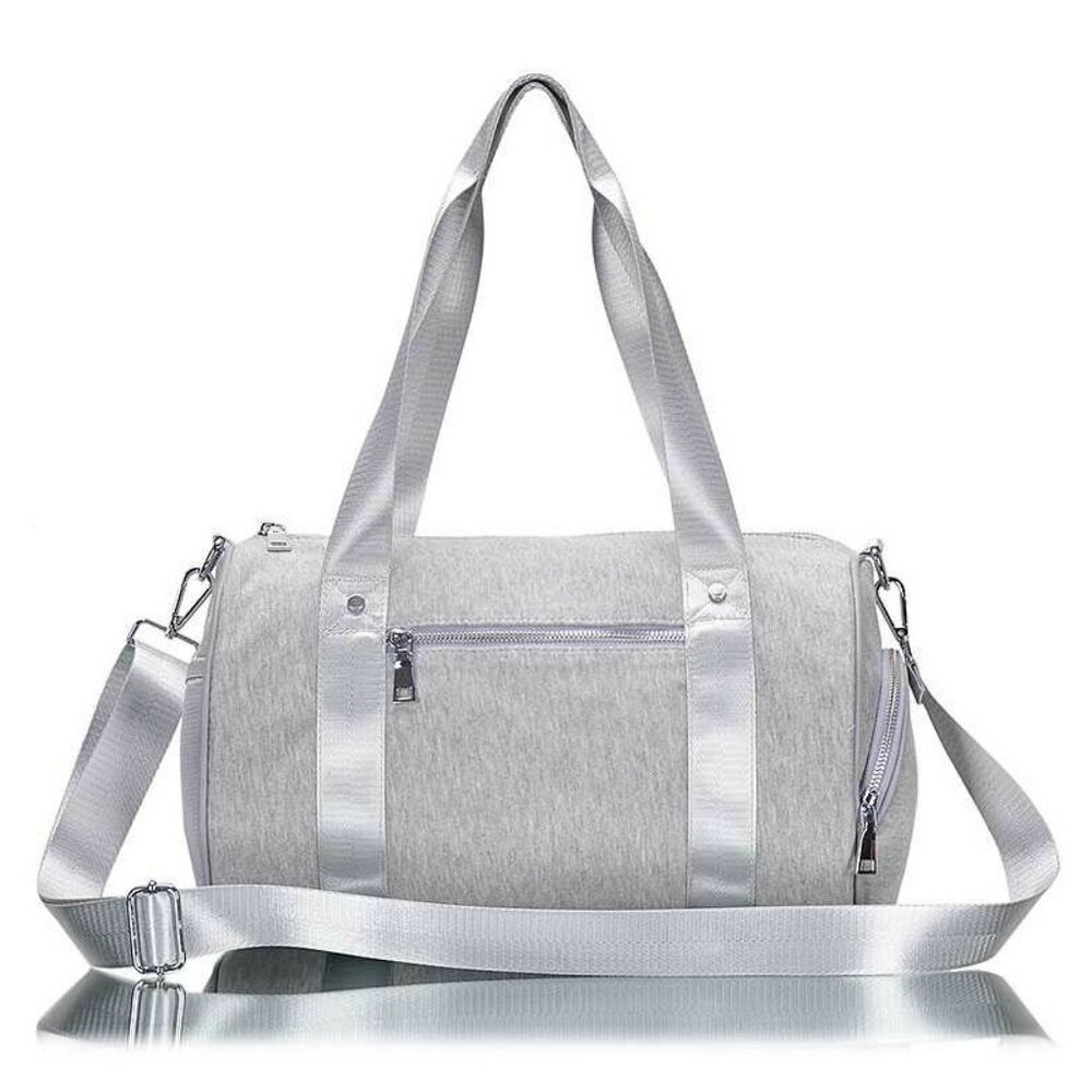 Heather Gray Sweatshirt Knit Duffle Bag